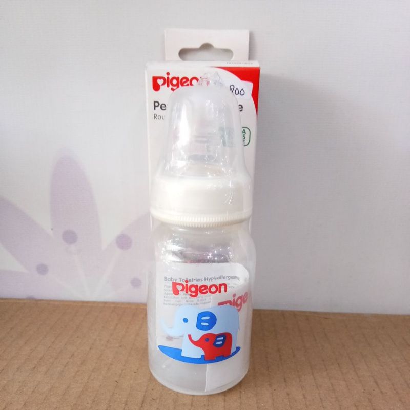 PIGEON PERISTALTIC NIPPLE ROUND NURSING BOTTLE SLIM NECK 120ML/4oZ