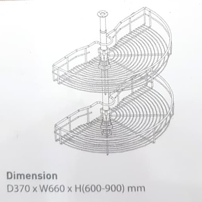 Rak 2 susun setengah lingkaran putar HW 0091