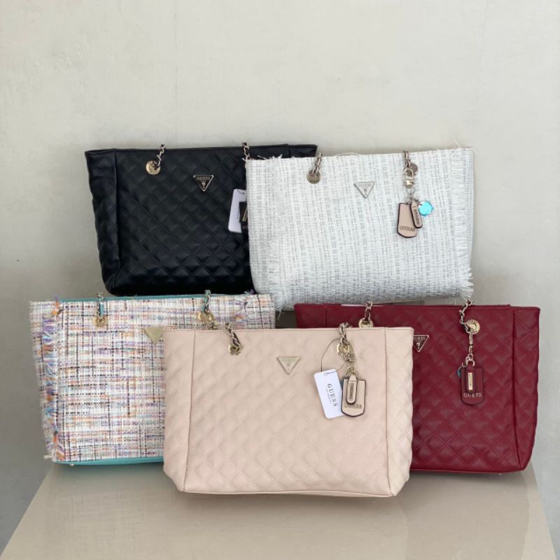 Tas Guess Gs Cessily Ryan ToTe Bag Terbaru | GB Rajut Tweed