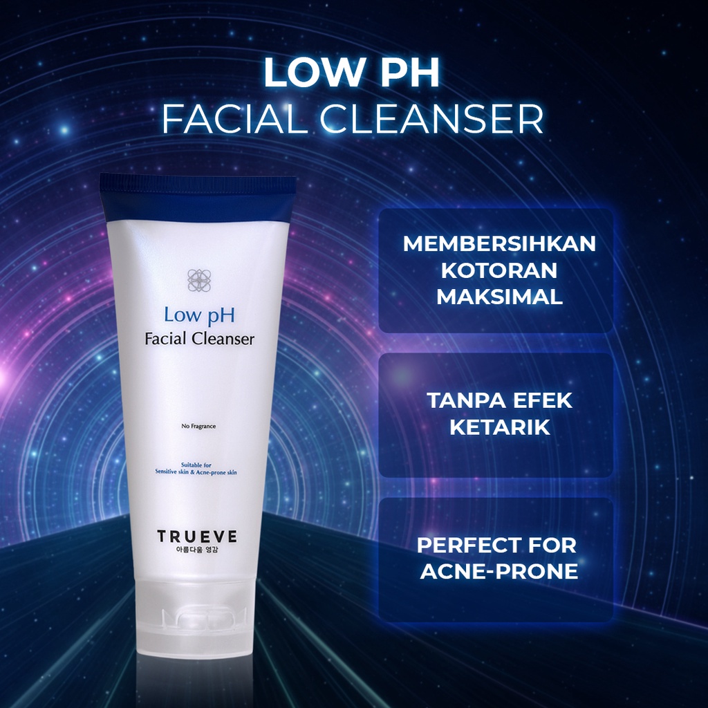 TRUEVE Gentle Low pH Facial Cleanser 100gr 15gr Travel Size / Sabun Wajah / Sabun Cuci Muka Skin Barrier BPOM APPROVED✅✅