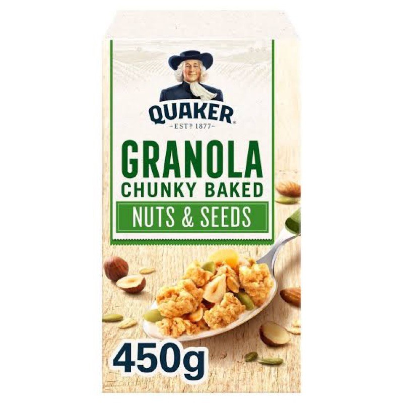 QUAKER GRANOLA 450gr snack sehat NUTS&SEEDS