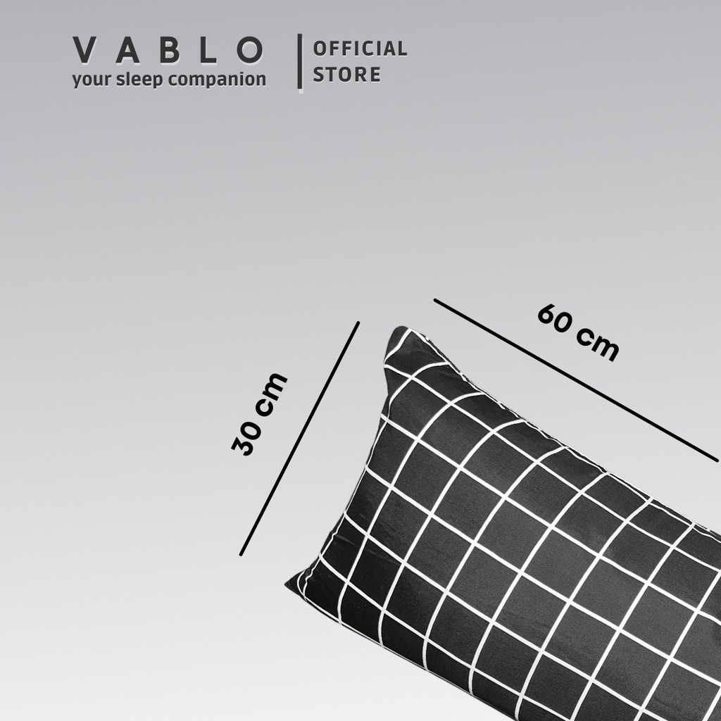 Vablo bantal lumbar cushion memory foam micro - motif hitam - premium cushion pillow-2