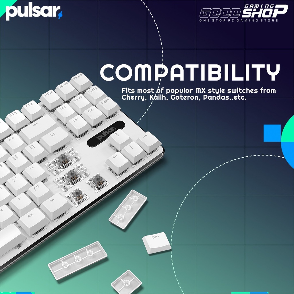 Pulsar Low Profile KR ANSI - PBT Doubleshot - Keycaps (104 Set US KR)