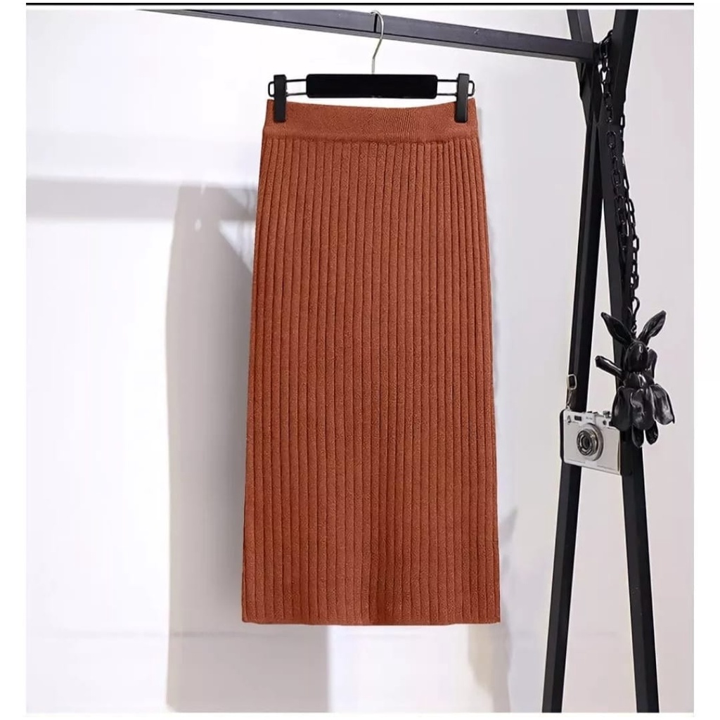 BAWAHAN WANITA TERBARU ROK SPAN RAJUT JUMBO