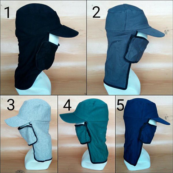 Topi Jepang / Topi Mancing / Topi Masker Jepang / Topi Gunung Bahan Kaos Fleece Remaja Dewasa