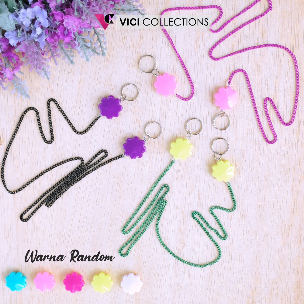 Kalung Strap Masker Tali Rantai Wanita Bunga Besar Aksesoris Wanita PSP22