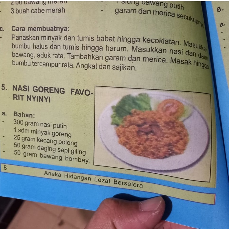 Buku Resep Masakan Bergambar Full Color Disertai Langkah - Langkah