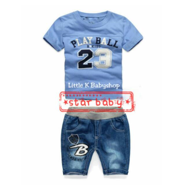 Setelan Anak Play Ball 23 / Setelan Anak Laki-Laki Celana Jeans Anak