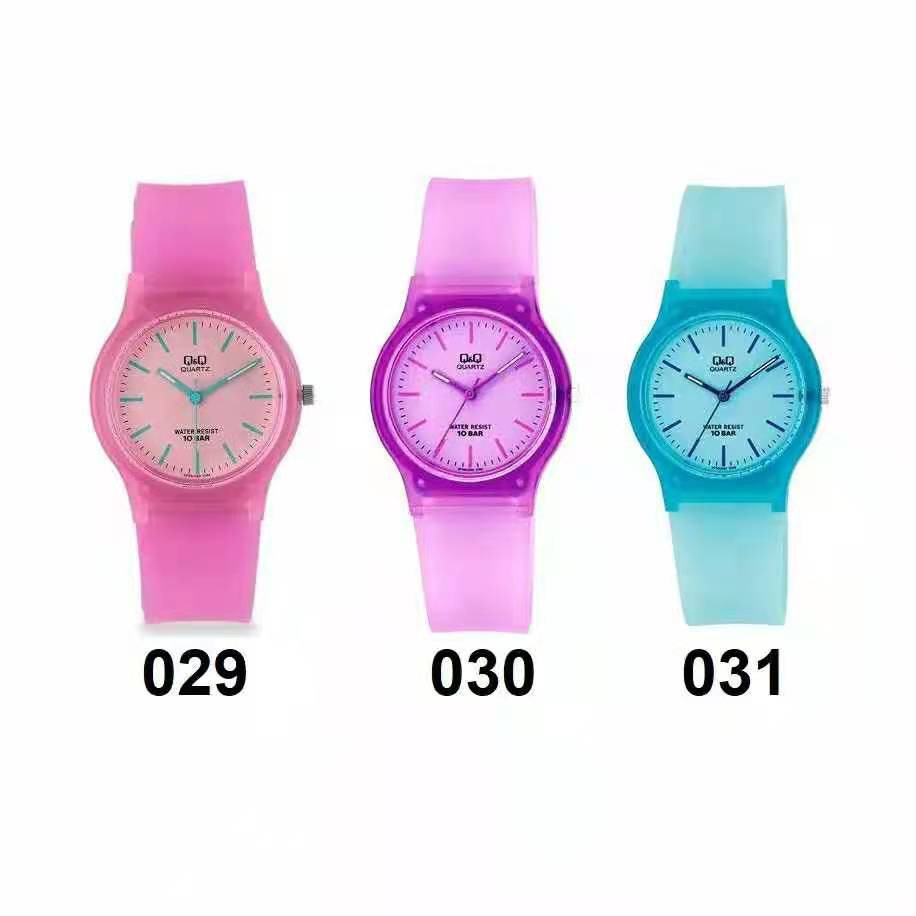 Jam Tangan Wanita Q&amp;Q QnQ QQ Q&amp;Q VP46 VP46J Original - Strap karet JELLY COLOUR