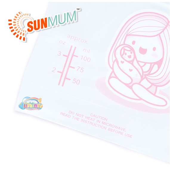 Sunmom Kantong ASI 100ml - Sunmum Breast Milk Storage Bags [30 PCS]