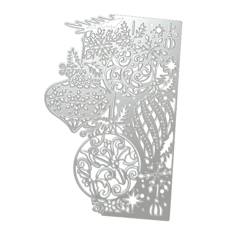 Zzz Cetakan Stensil Cutting Dies Motif Lentera / Snowflake Natal Bahan Metal Untuk Scrapbook / Craft DIY