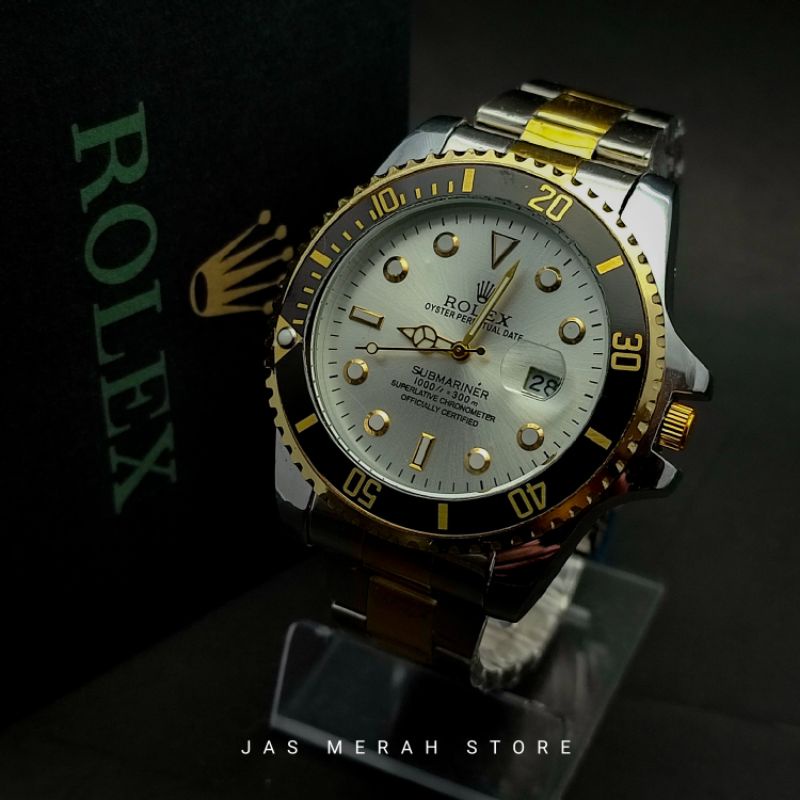 JAM TANGAN PRIA ANALOG ROLEX GOLD SUBMARINER GRADE A