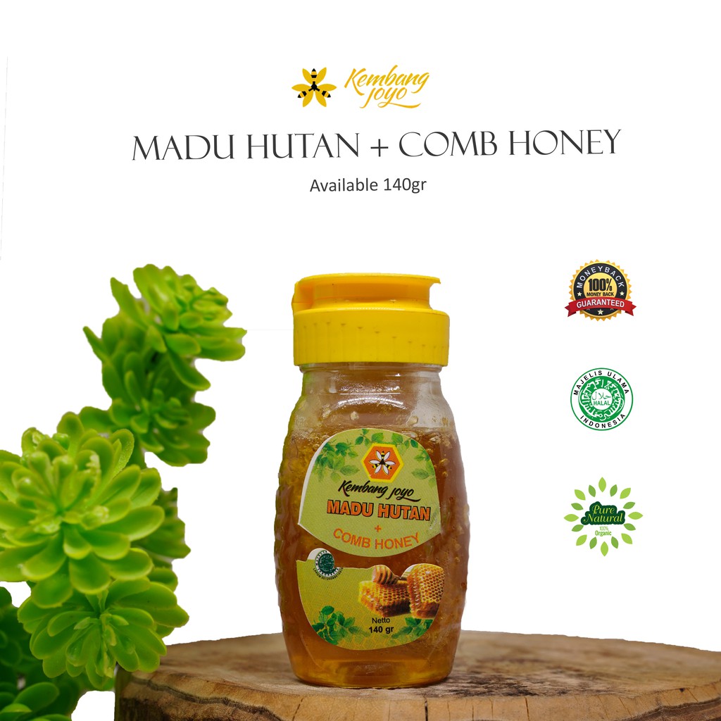 

Madu Kembang Joyo Madu Hutan + Comb Honey 140gr - Free Ongkir