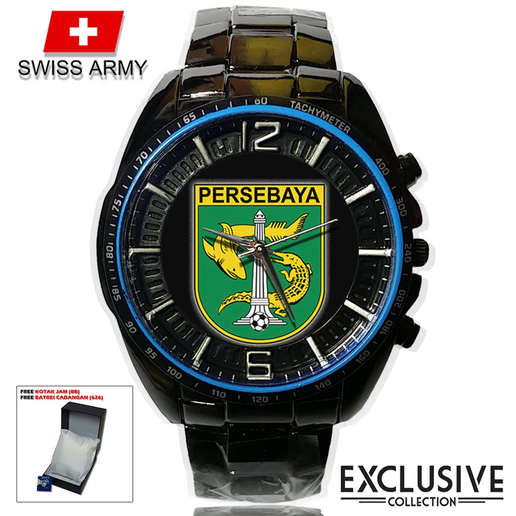 (Istimewa Bossque) Jam PERSEBAYA Rantai Sport (Elegan)