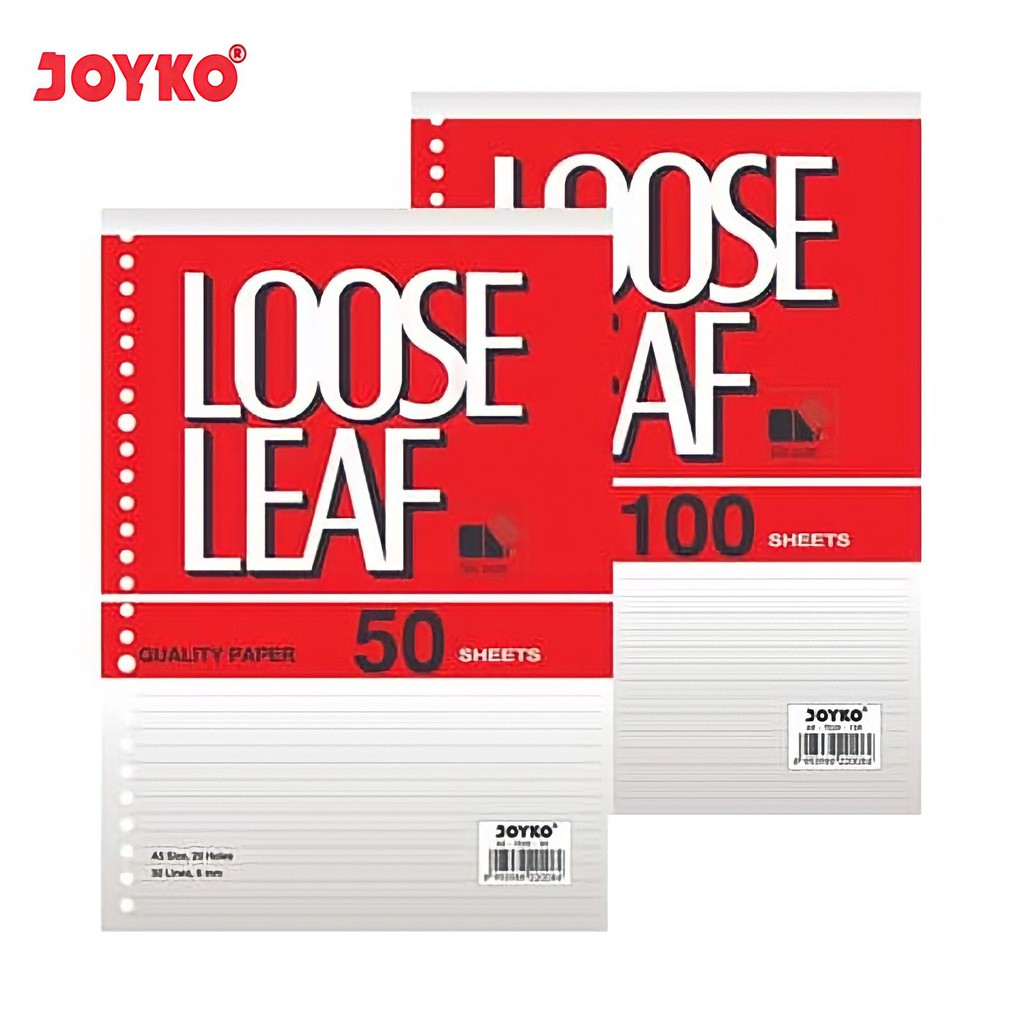 

Loose Leaf Joyko A5-7020 / Isi Kertas Binder Joyko - 100 Lembar - Line / Grid / Dotted / Plain