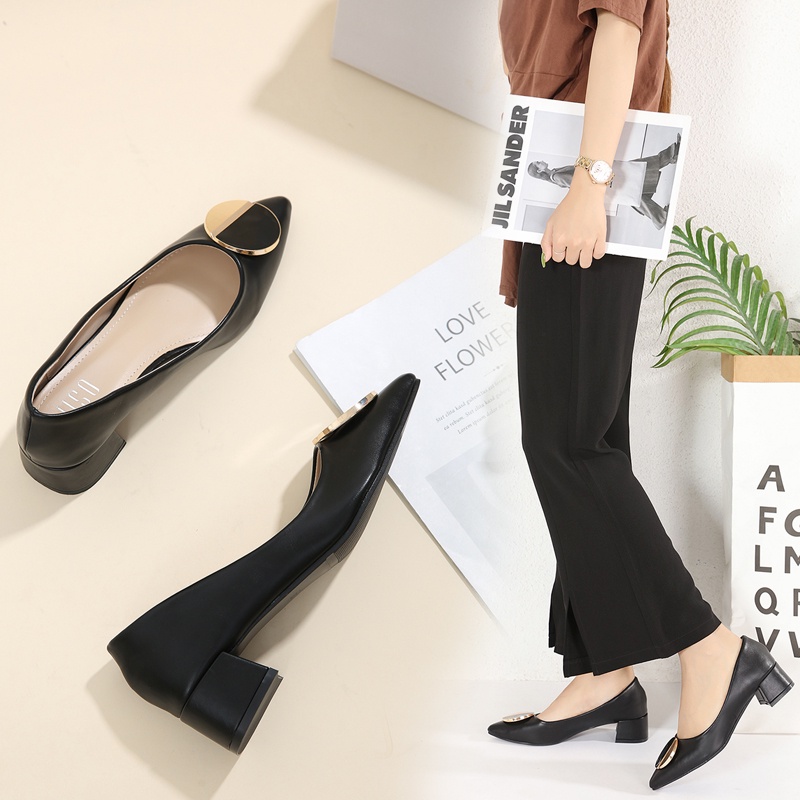 JISO RYONA KS-15 Sepatu Kerja Wanita Heels 4cm Import