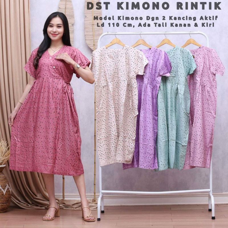 DASTER KIMONO LD 100-110 DADA KANCING TALI SAMPING BAHAN RAYON SANTUNG BERKUALITAS.