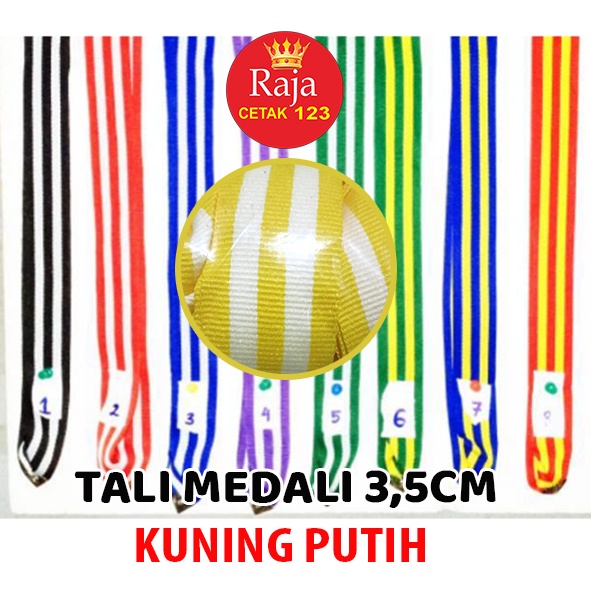 

TALI MEDALI 3,5 CM WARNA BIRU PUTIH