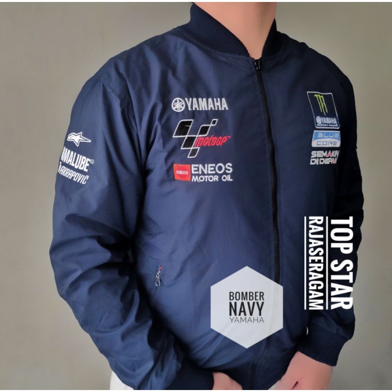 Baju Jaket Motor Bomber YAMAHA HONDA Seragam Parasut Komunitas Bordir Jacket Touring