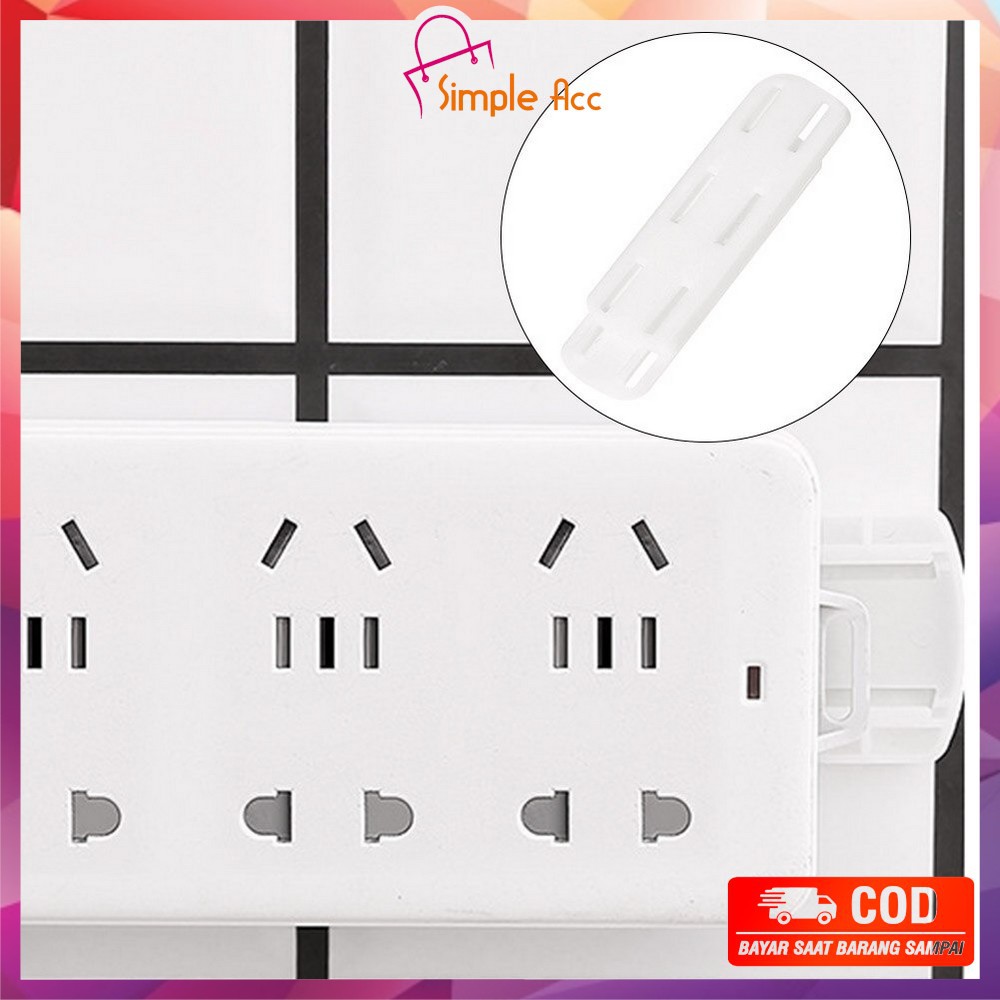 DO-C246 Holder Gantungan Colokan Listrik Double Tape Hook Tempel Meja Dinding Universal