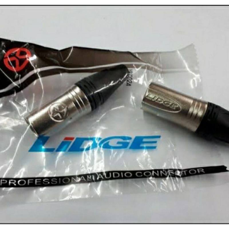 Jack Canon Xlr Satu Pasang Merek LIDGE Female + Male ( Cowok + Cewek )