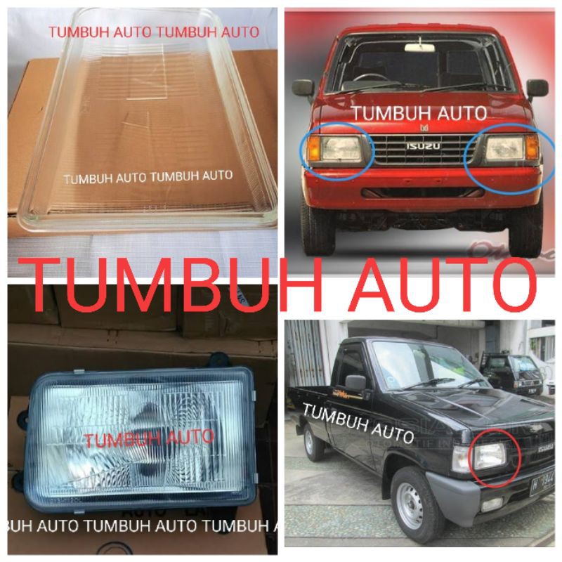 Mika Kaca Headlamp Lampu Depan 2 pcs Isuzu Panther Stesen 95-99 2017 Pick Up Box