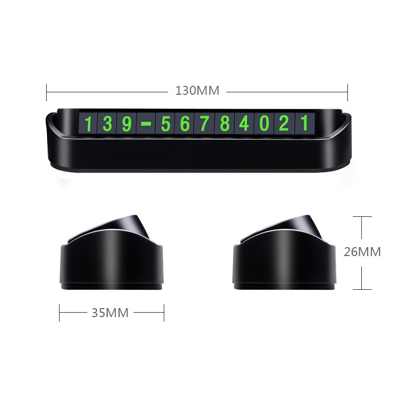 Plat Nomor Telfon Luminous Untuk Parkir Mobil Sementara