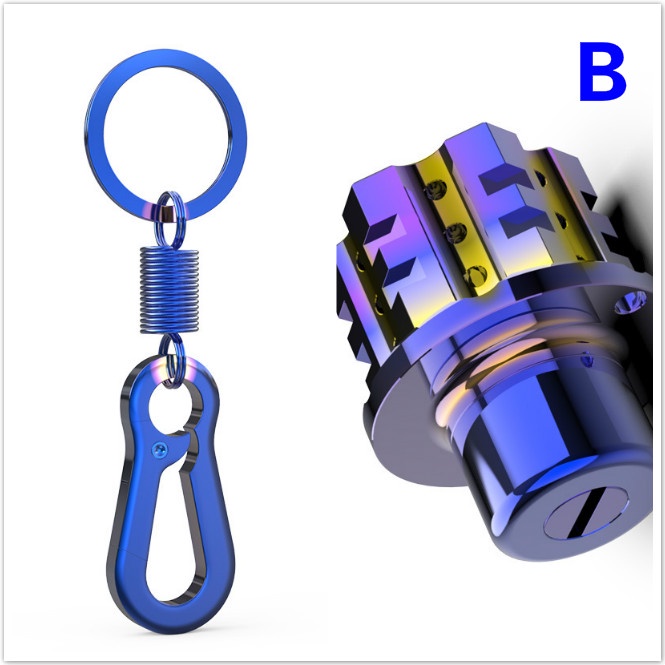 Kepala Kunci Modifikasi Cnc Burnt Titanium Untuk Motor Ktm 125 Rowing 400 Um+Key Shell-B-keyhead+keychain