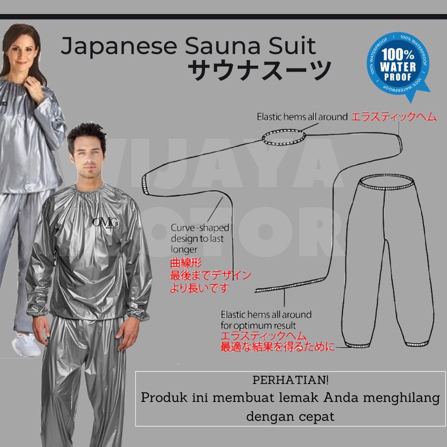 Baru Japan Baju Sauna Olahraga Wanita  Sauna Suit Jumbo | Baju Sauna Pembakar Lemak | Sauna Suite <
