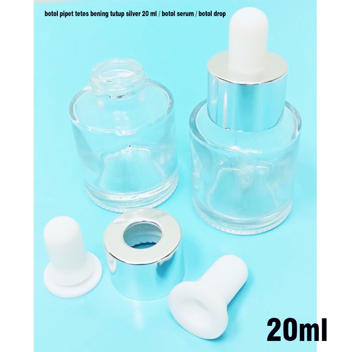 Botol Kaca 20ml Botol Pipet Kaca 20ml Botol Serum 20ml Botol Serum Kosong Kaca Bening