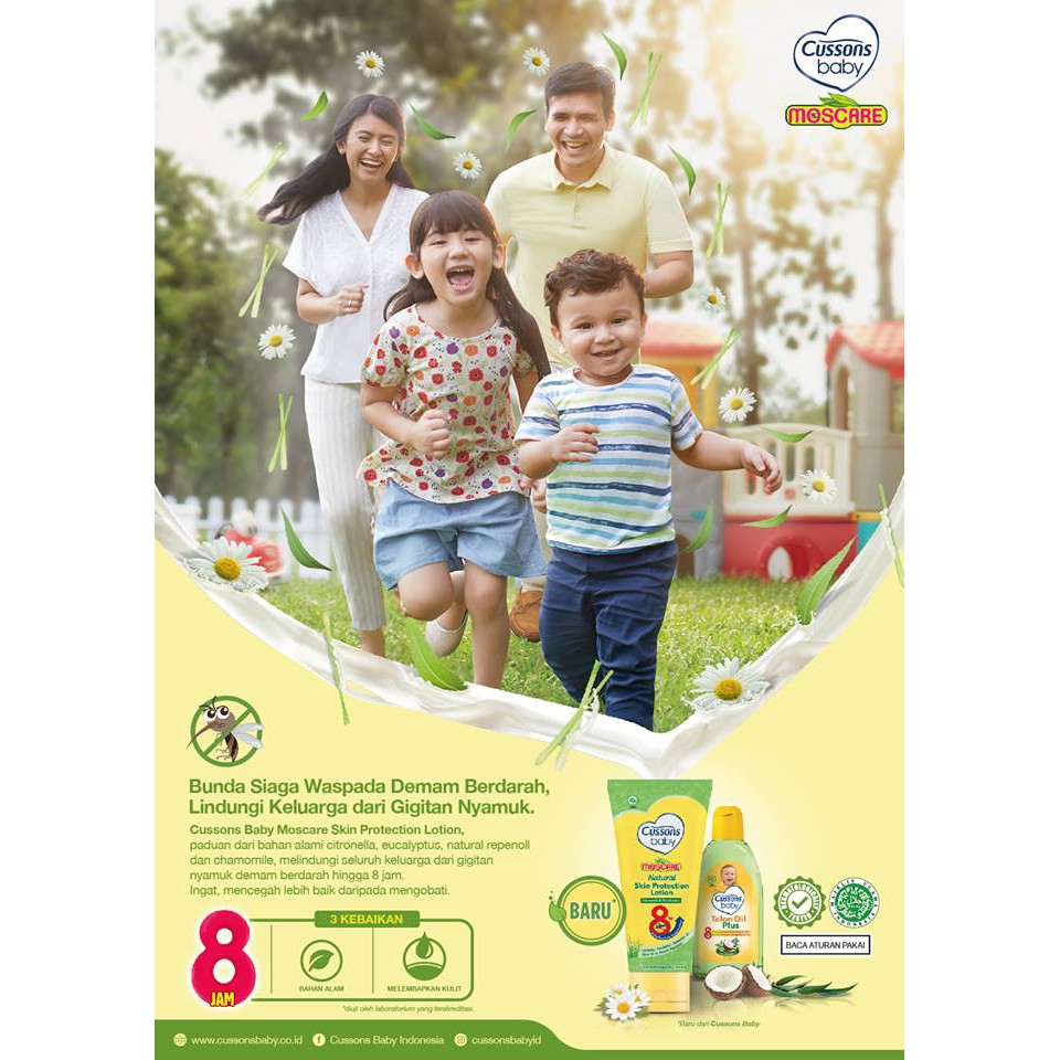 Cussons Anti Nyamuk Moscare Natural Skin Protection Lotion Telon Cream / Cussons Moscare Cream