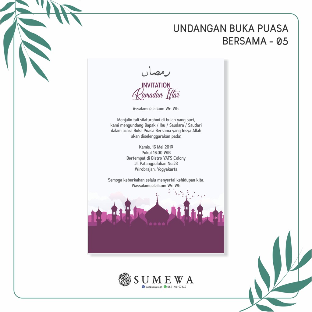 Surat Undangan Buka Puasa Bersama Resmi 