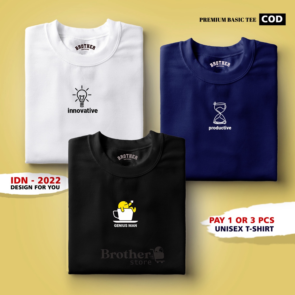 BUY 1 OR 3 PCS ( PROMO COD ) BROTHER STORE / Kaos Distro100% Catoon Combed 30s / ArticelIGP