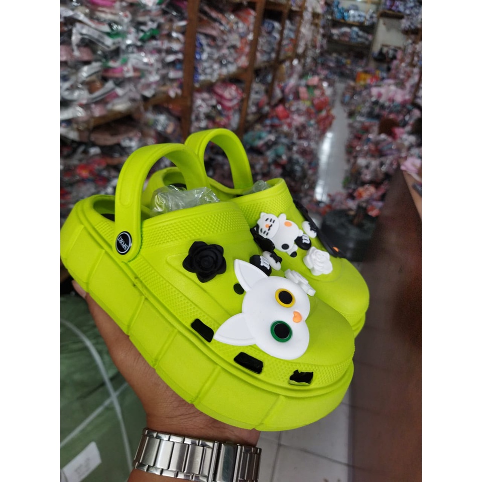 Sandal Baim Anak perempuan EVA RUBBER Balance 9008-K3 (24-35) Sandal Anak Import Jibbitz Owl terbaru 2022