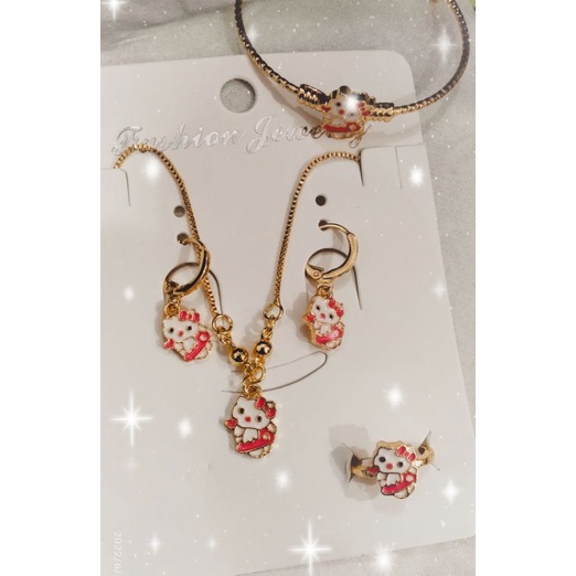 Set perhiasan anak-anak xuping berlapis emas.