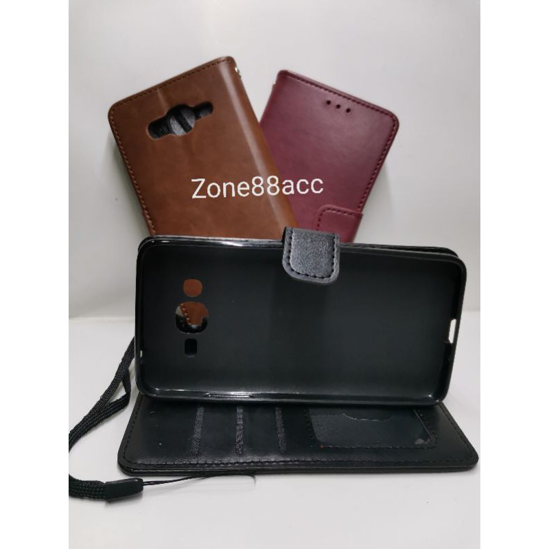 Samsung J2 J2Prime J2Core J2Pro Core Prime Leather Case Flip Cover Casing Sarung Dompet Wallet Kulit