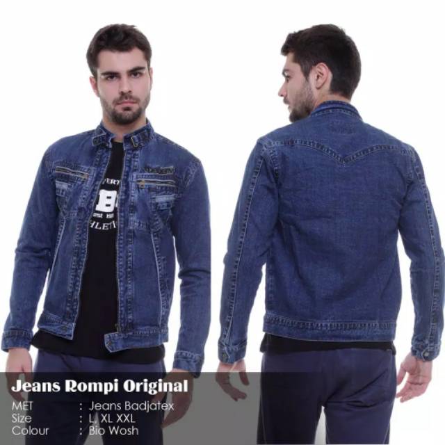 (BAYAR DI TEMPAT/COD) JAKET JEANS DENIM PRIA ORIGINAL THE BERRY