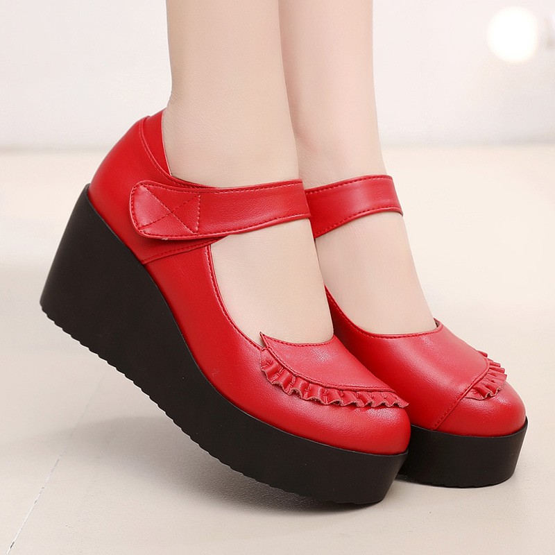 platform wedge mary janes