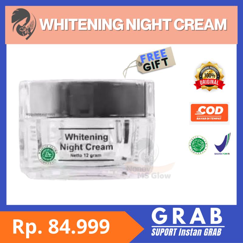 MS GLOW NIGHT CREAM WHITENING ORIGINAL 100% / NIGHT CREAM MS GLOW / CREAM MALAM MS GLOW / MS  GLOW M