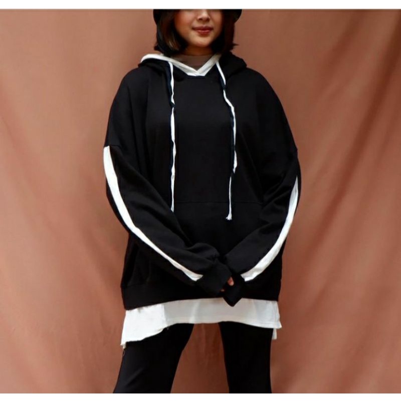 hoodie oversize wanita terbaru (tali kombi)