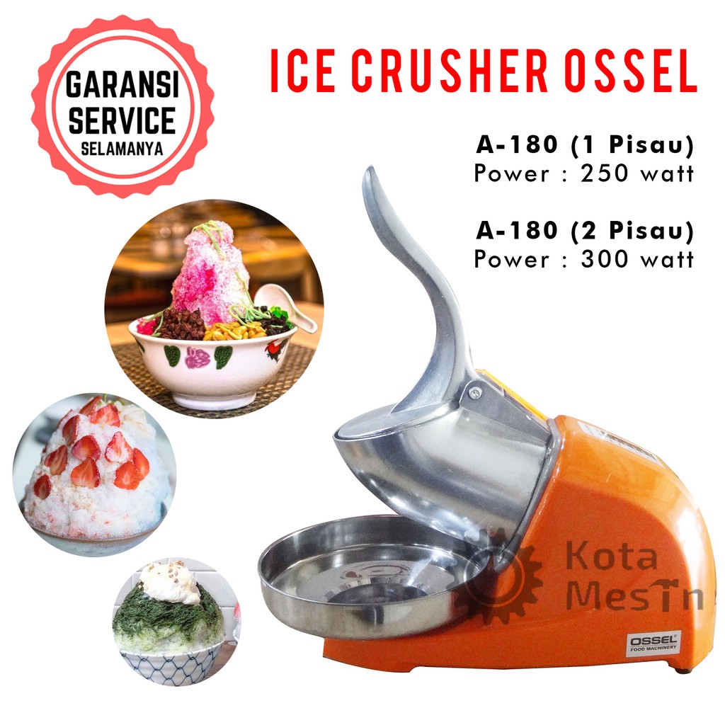 Mesin Serut Es Listrik / Alat Serut Es Kepal / Es Batu / Ice Crusher / Ice Shaver Bingsu OSSEL