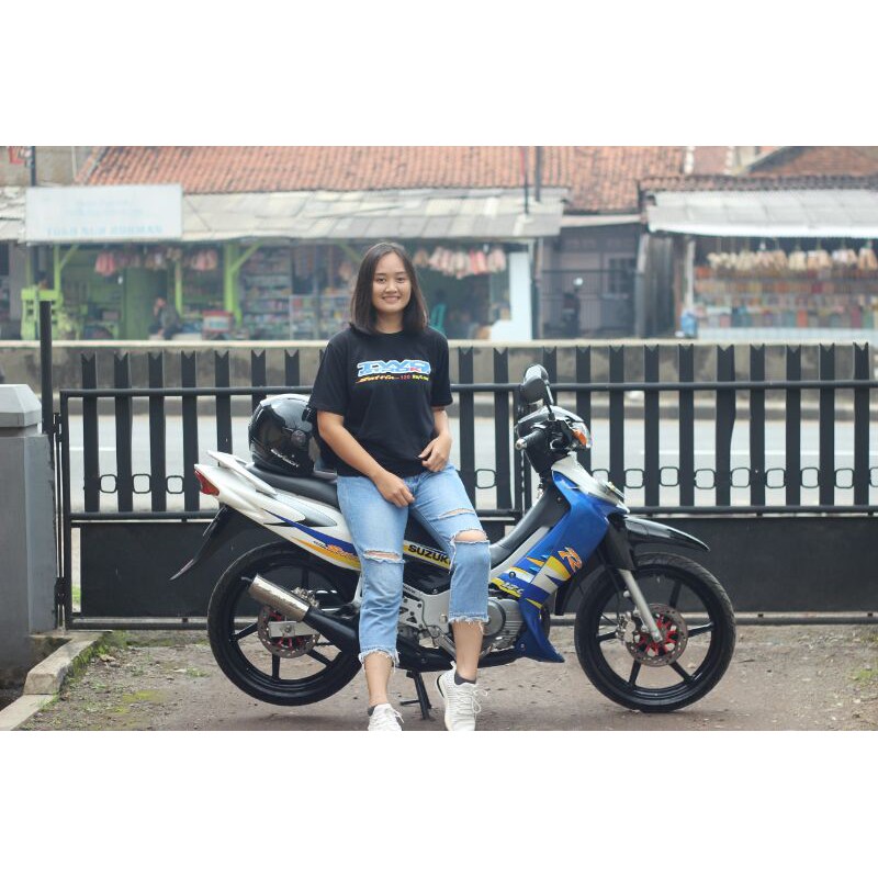 kaos tshirt baju satria 2tak 120ru/lscm.baju motor.2stroke