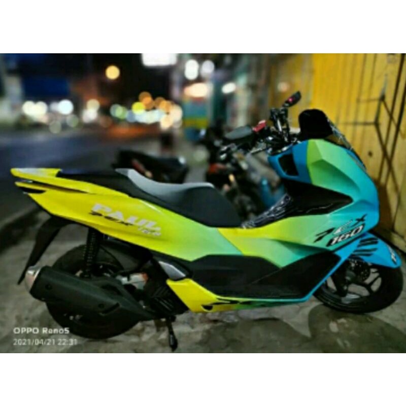decal pcx 160 sticker pcx variasi warna gradasi kuning biru