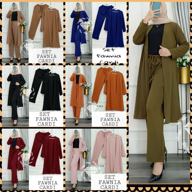 SET VAWNIA CARDI | SET WANITA | CARDIGAN SET