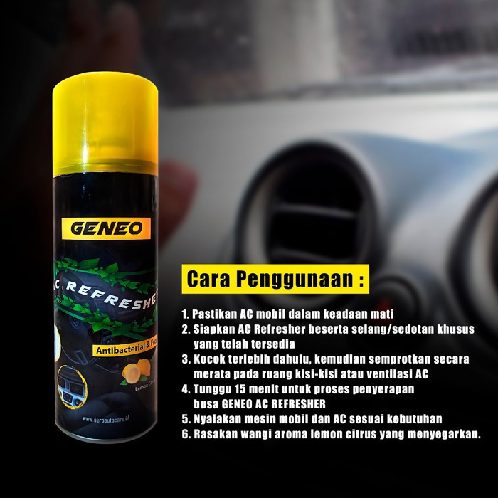 AC REFRESHER GENIO CLEANER PEMBERSIH AC MOBIL DAN RUMAH PENGHARUM RUANGAN VENTILASI WANGI