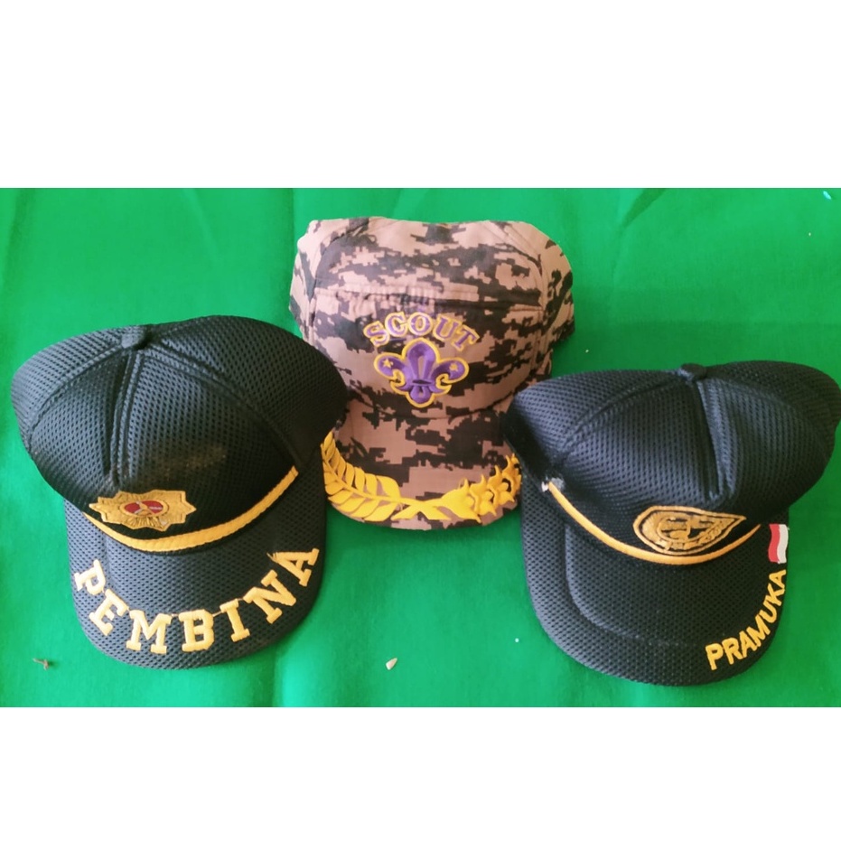 Topi Pramuka Jaring Loreng