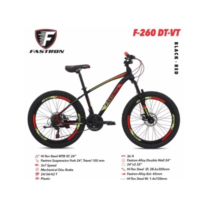 SEPEDA GUNUNG MTB 24 FASTRON F260 DT