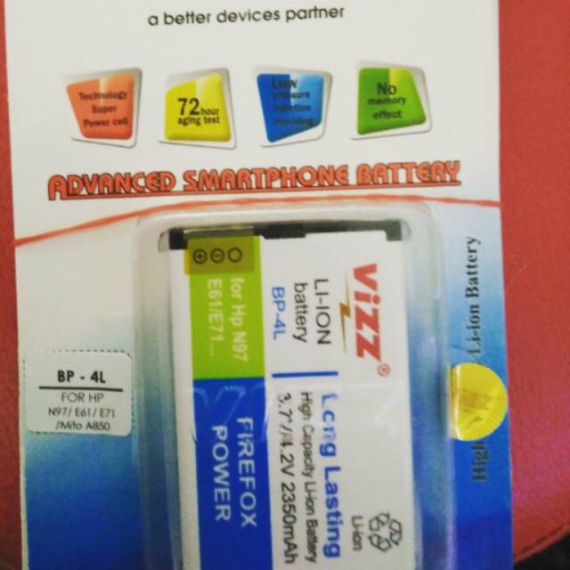 Batre/Baterai Vizz Double Power BP 4L / BP4L / BP 4L