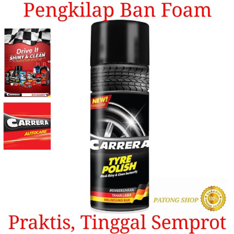 CARRERA Pengkilap Ban Foam 400ml / semir ban mobil motor