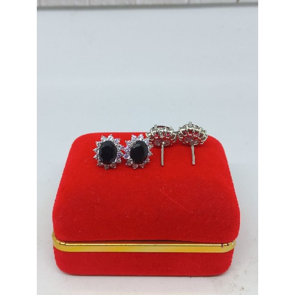 GIWANG PERAK ASLI SILVER 925 LAPIS EMAS/GIWANG LADYDAY VARIASI MATA HITAM/MERAH/GIWANG ASLI SILVER 925/FASHION WANITA